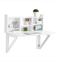 SoBuy Klapptisch FWT07, Wandklapptisch Schreibtisch Wandschrank Küchentisch Esstisch Weiß weiß