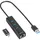 Sharkoon 3-Port USB 3.2 Gen 1 Alu Hub schwarz, RJ-45, USB-A 3.0/USB-C 3.0 [Stecker] (4044951037575)