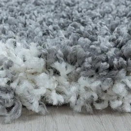 KADIMA DESIGN Hochflorteppich, Grau, 160x160 cm, – RONDA von