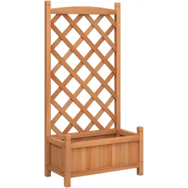 vidaXL Pflanzkübel mit Spalier 194 x 40 x 40 cm Braun