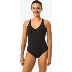 Badeanzug Damen - Pearl schwarz rauchschwarz DE 36 / FR 38