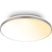 B.K.Licht LED Deckenlampe 1 rund Nickel-matt