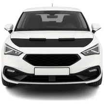 Omac Haubenbra Steinschlagschutz Bonnet Bra kompatibel mit Seat Leon 2020-2026 Schwarz Halb