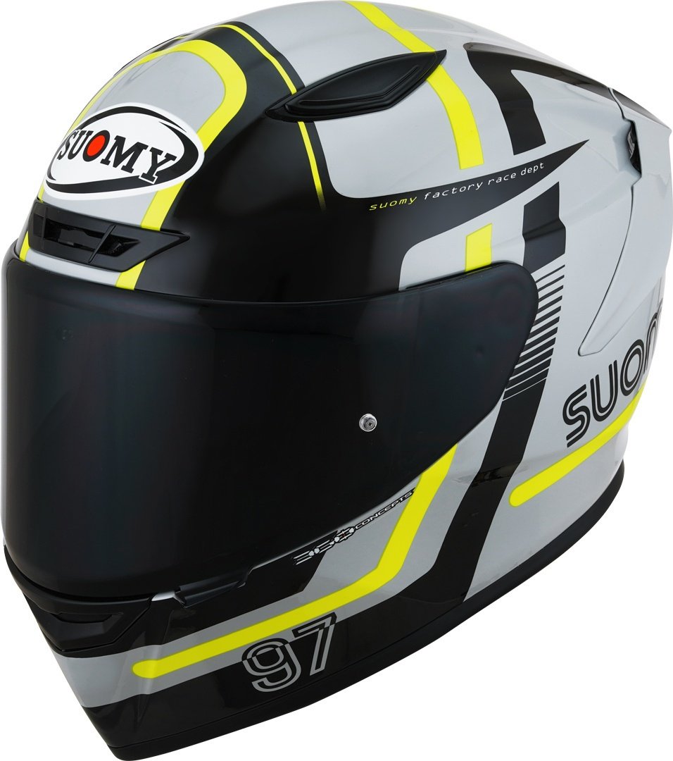 Suomy Track-1 Ninety Seven 2023 Helm, grijs-geel, S Voorman