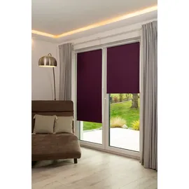 K-HOME Klemmfix-Minirollo 110 x 150 cm Verdunkelung brombeer