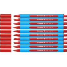 Schneider Slider Edge hellblau/rot, Schreibfarbe: rot, 10 St.