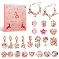 LuxusKollektion Schmuck-Adventskalender Adventskalender 2024 Mädchen Schmuck DIY Bastelset 24 Türchen Charms