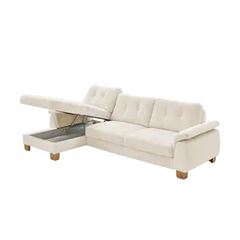 meinSofa Ecksofa aus Cord Suna ¦ beige ¦ Maße (cm): B: 316 H: 86 T: 177.0