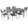 Beliani Grosseto Set 6-tlg. Schwarz/Grau