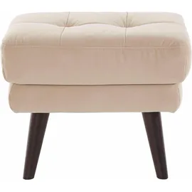 Andas Hocker »Hemmink« mit Knopfheftung beige