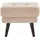 Andas Hocker »Hemmink« mit Knopfheftung beige