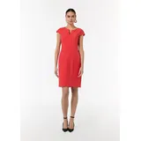 Comma, Comma Antailliertes Kleid aus Viskosestretch - Koralle, Baumwolle