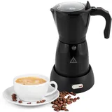 4BIG.fun Kaffeekocher Elektrisch 300 ml Espressomaschine Filtereinsatz Espressokanne Mokkakanne Türkischer Espressokocher Moka-Kanne für 6 Tassen Espresso Kaffee Kaffeekanne