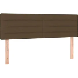vidaXL Boxspringbett mit Matratze Dunkelbraun 140x200 cm Stoff
