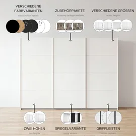 Rauch Wäscheschrank OTELI 271 x 210 x 62 cm Schwarz