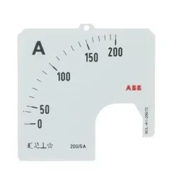ABB SCL-A1-200/72 Amperemeter Skale Stromwandleranschluss 200/5A 2CSG112229R5011 SCLA120072