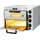 Gojoy Pizzaofen, 3000W Doppellagig Mini Pizzaofen Elektrisch, Pizza Backofen für die Gastronomie, 50-350°C Gastro Steinbackofen