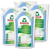 Frosch Weichspüler Baumwollblüten 1 Liter pflegend mit Baumwolle (4er Pack)