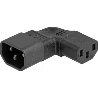 DeLock 80474 Netz-Adapter Kaltgeräte-Stecker C14 - Kaltgeräte-Buchse C13 Schwarz 1 St. Bag