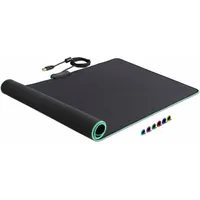 Delock 12555 Mauspad RGB, USB-A, Schwarz