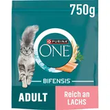 PURINA ONE BIFENSIS Adult Katzenfutter Lachs 6x750g Trockenfutter Pack