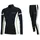 Airtracks Winter Laufset Thermo Laufhose Lang Trainingshose Tight - Thermo Laufshirt Langarm Sweatshirt Langarmshirt - schwarz - L - Damen - L