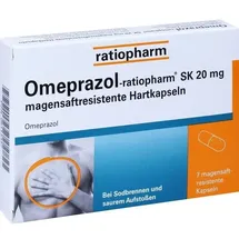 Ratiopharm Omeprazol-ratiopharm SK 20 mg magensaftr.Hartkaps. 7 St.