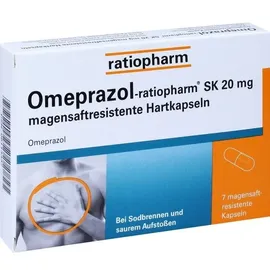 Ratiopharm Omeprazol-ratiopharm SK 20 mg magensaftr.Hartkaps. 7 St.