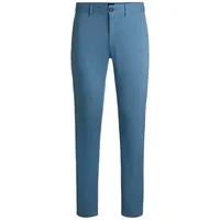 Boss Slim Fit Chino mit Gürtelschlaufen, Hellblau, 33/32