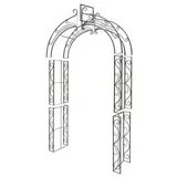 Dehner Rosenbogen Newport 134 x 244 x 38 cm Braun