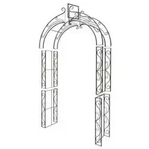 Dehner Rosenbogen Newport 134 x 244 x 38 cm Braun