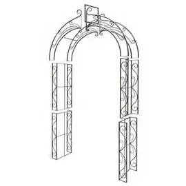 Dehner Rosenbogen Newport 134 x 244 x 38 cm Braun