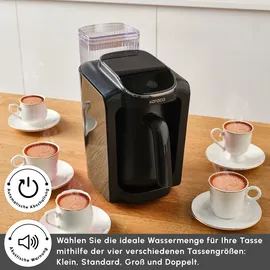 KARACA Hatır Aqua Wassertank Automatische Türkische Kaffeemaschine Schwarz