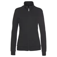 bench. loungewear Sweatjacke mit glänzender Logostickerei am Stehkragen, Loungeanzug Bench. Loungewear hellgrau-melange