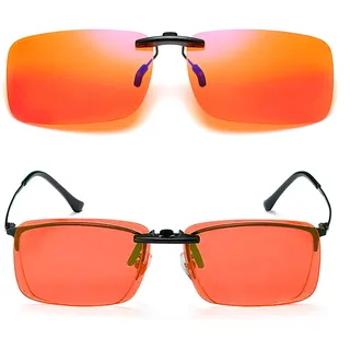 MxyVrix Clip-on Gaming-Brille mit Blaulichtfilter, Blaulichtblockierende Clip-On-Brille, Computer und Gaming Clip On Brillen für Gamer und Esport-Enthusiasten, Schützt vor Augenbelastung