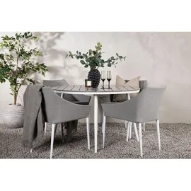 VCM ebuy24 Break Esstisch Ø120cm Weiß Grau
