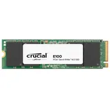 Crucial E100 2TB NVMe SSD Gen4 M.2 2000GB interne SSD (2 TB) M.2" 5000 MB/S Lesegeschwindigkeit, 4500 MB/S Schreibgeschwindigkeit, PCIe Gen4, NVMe, Adaptive Thermal Protection, ECC