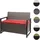 Mendler HWC-F39 2er Sitzbank 120 x 60 x 45 cm Grau