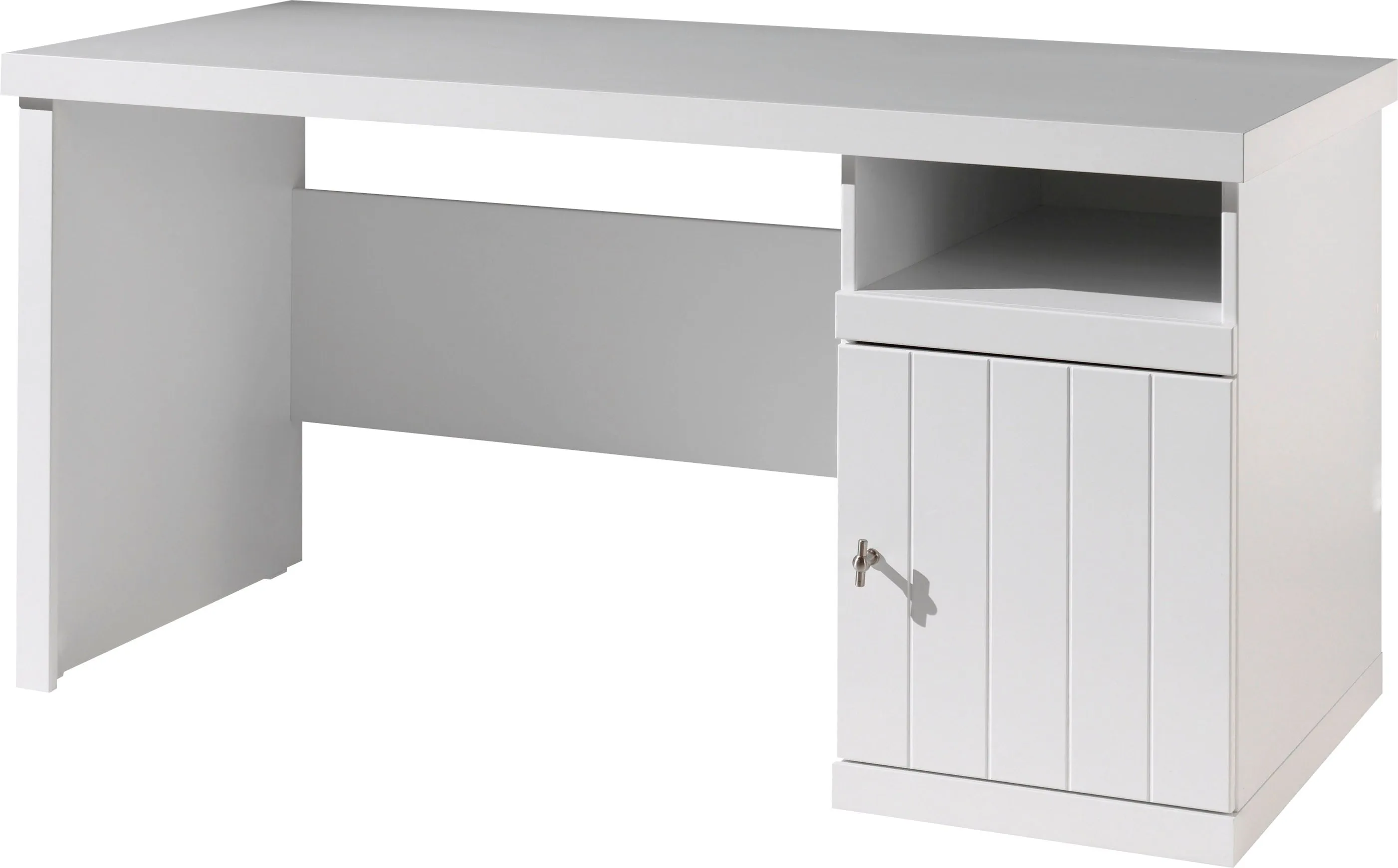 Vipack Schreibtisch »Robin«, mit großer Arbeitsfläche und Stauraum hinter der Tür Vipack Weiß