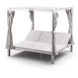 Sonnenliege Sonnenbett Liegestuhl Relaxliege Sonnendach Gartenmöbel Himmelbett