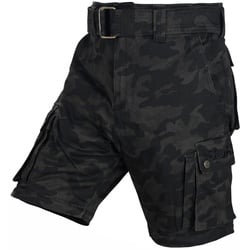 Bores Camo Cargo Shorts, schwarz, Größe 32 für Männer