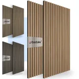 Tectake tectake® 2er Set Akustikpaneele, Holzoptik in 3 Farben, MDF und Echtholzfurnier, je 60 x 120 x 2,1 cm, Größe flexibel anpassbar