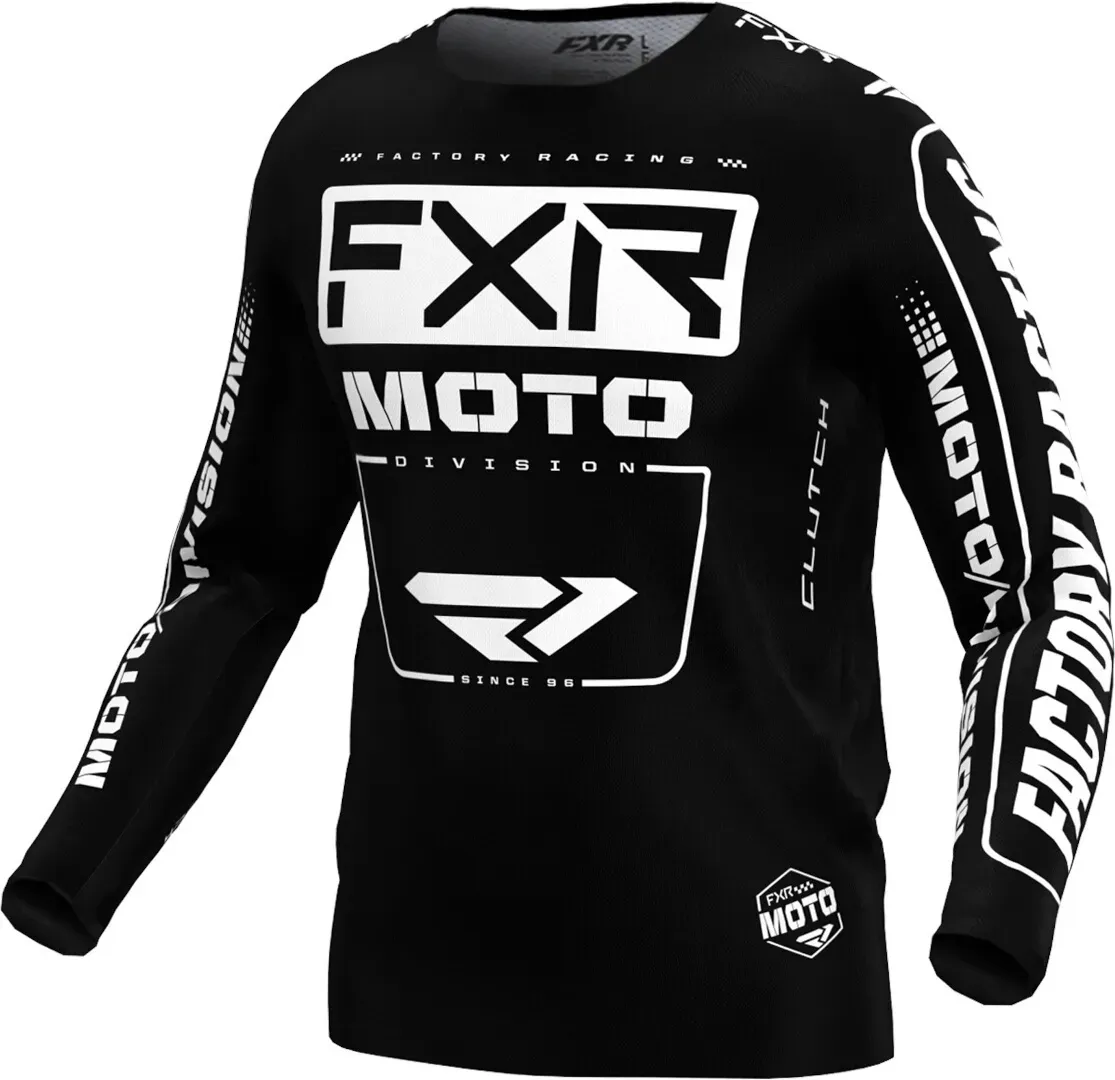 FXR Clutch 2024 Motocross Jersey, schwarz-weiss, Größe 3XL für Männer