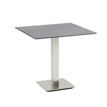 Niehoff Bistro Edelstahl quadratisch - 68 x 68 cm HPL Granit-Design