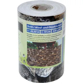 Floraworld PVC Sichtschutzstreifen 0,19 x 20,5 m bruchstein/optik