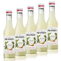 5x Monin Mandel Sirup, 250 ml Flasche