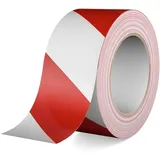 Gerband 404 - Warnband - Klebeband -  weiß/rot, 66m Rolle, 60mm breit