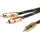 Roline Gold Audiokabel 3,5mm-Klinken-Stecker Stereo / 2x Cinch-Stecker schwarz / gold 5m