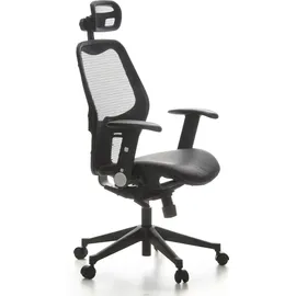 HJH Office Air-Port Leder/Netz schwarz