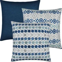 Erwin Müller Kissenhülle 3er-Pack dunkelblau Größe 40x40 cm